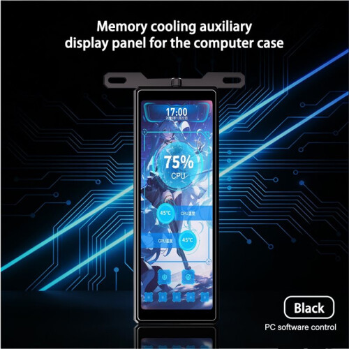 Tela de 4,6 Polegadas Cooler de Memória Tela IPS-LCD/Placa Mãe USB 9Pin&Interface Do Ventilador 3Pin/Fundo Personalizado 2