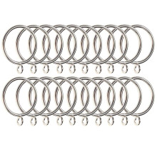 80 Pack Curtain Rings, 38mm Internal Diameter Iron Curtains Rings Hanging Rings for Curtains and Rods, Silver