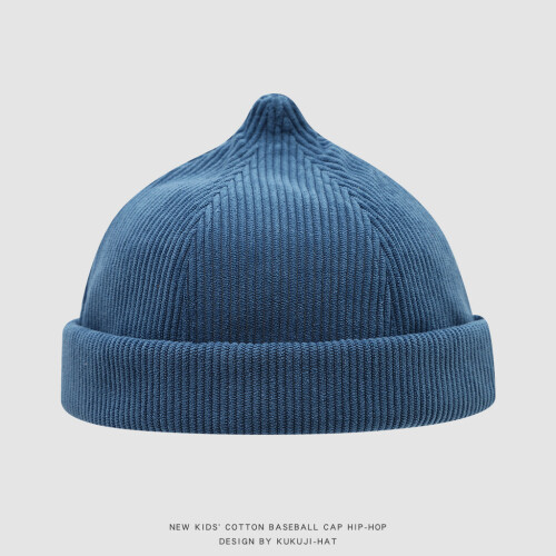 (Blue)Unisex Children Hat With Pattern And Windproof Design For Fall Winter Season