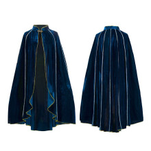 (Blue)Medieval Cosplay Cloak With Irregular Design And Polyester Fabric For Anime Fans