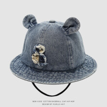 (Style H)Blue Deniids Fisherman Cap Sun Blocking Breathable Fabric Wind Resistant Design