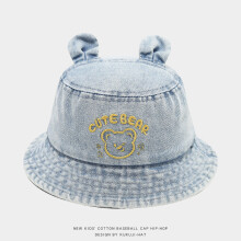(Style J)Blue Deniids Fisherman Cap Sun Blocking Breathable Fabric Wind Design Resistant