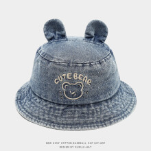 (Style K)Blue Deniids Fisherman Cap Sun Blocking Breathable Fabric Wind Resistant Design