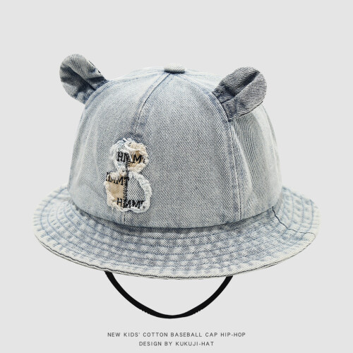 (Style G)Blue Deniids Fisherman Cap Sun Blocking Breathable Fabric Wind Resistant Design