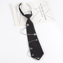(Black)Stern Kette Krawatte Halskette mit Edelstein Verzierungen geeignet für formelle und lässige Kleidung