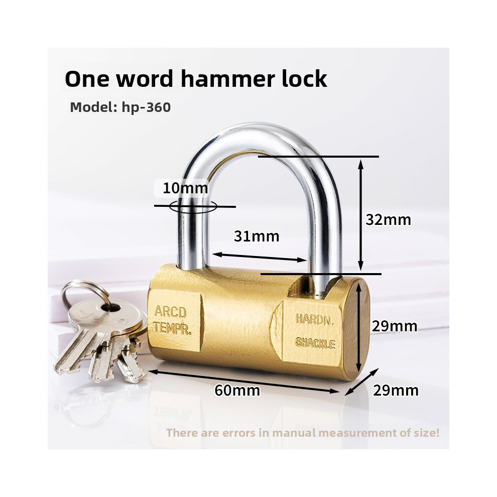 (60Mm) Iron Lock Secure With Multiple Keys For Property Safety Security And Office 696874232380