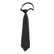 (GunBlack)Punk Style Rivet Tie With Metallic Finish And Casual Slipon Design For Street And Party