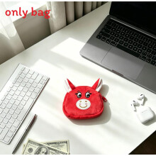 (Style 1)Soft Fabric Keychain Coin Holder Pencil Case With Cute House Pattern For Use Daily