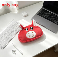 (Style 3)Soft Fabric Keychain Coin Holder Pencil Case With Cute House Pattern For Use Daily