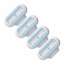 (Blue,4pcs)Aparador de cabelo orelha Venus 4 peças barbear feminino remover nariz 3 lâminas barbeadores de segurança