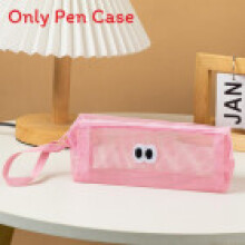 (Pink) Stationery Versatile Nylon Bag With Handle For School Office Travel And Needs