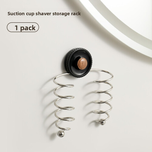 (Single Spiral )Suction Cup Bathroom Shelf With Movable Design For Razors Toothbrushes And 2