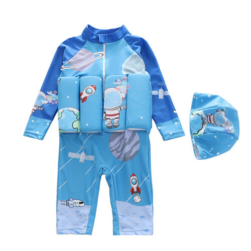(Shark Float,L(Child))Boys Cartoon Dinosaur Floatation Swimsuit Suitable For Safe Activity Water 2