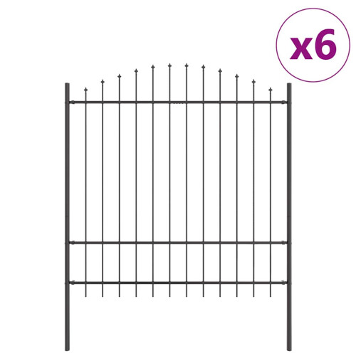 VidaXL vidaXL Gartenzaun WOERDEN 6 stk. 170 x 215 cm Grau 2