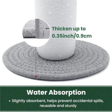 1set About 8 Inches for Hot Dishes, Pots, and Pans, and A Thick Heat-Resistant Large Cup Cushion for Kitchen Decoration