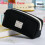 (Black) Cute Lucky Cat Pen Case Style Soft Cloth Storage Solution Writers Students For 1