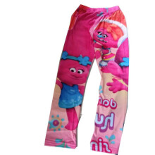 (ROSE RED 2, 140CM FIT 9-10 AGES) With Trousers Childrens Cartoon Trolls Print Design Suitable Dressing Daily For