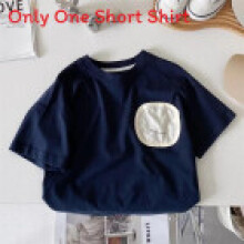(Dark Blue,80cm)Boys T Shirt Cotton Short Sleeve Summer Casual Kids Tee For Baby And Little Kids