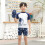 (Space White,4XL)Cartoon Astronaut Swimsuit With Polyester Material For Pool And Fun Beach 7
