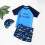 (Space White,4XL)Cartoon Astronaut Swimsuit With Polyester Material For Pool And Fun Beach 5