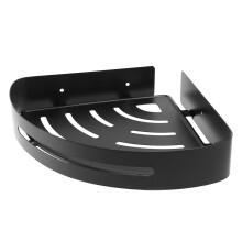 Estante de Ducha Estante de BañO Estantes de BañO Estante de Ducha de Esquina Adhesivo para Ducha Organizador de BañO Negro