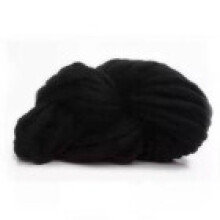 (Black)Línea de hilo tejida a mano color suave grueso cálido tejido suave artesanía de moda