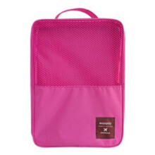 (Pink) Shoes Cover Case Fabric Organizer Kit Travel Storage Bag Bags Clothes Waterproof