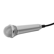 (silver) Professional Portable Magic Karaoke Recording Microphone For Song Sing Phone