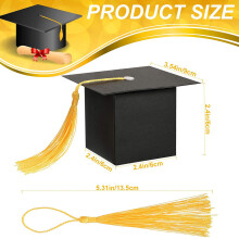 Graduation Decorations 100PCS Graduation Candy Box DIY Grad Cap Box for Graduation Gift Graduation Party Favors Decor