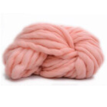(Lightpink)Línea de hilo tejida a mano color suave grueso cálido tejido suave artesanía de moda