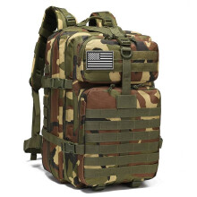 (Jungle Camo) Pack Hiking Outdoor Made Of Oxford Fabric With Large Capacity For Camping Trekking