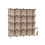 16-Cube Storage Unit - PP Plastic - Camel Brown - Stackable and Versatile Shelving System 1