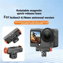 Adaptador Magnético de Liberación Rápida para Osmo para Action 5 Pro/6/ Base de Montaje Rotativa 360 Adaptador de Expansión Accesorios