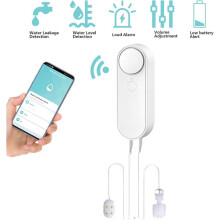Water Level Detector, 2-in-1 Tuya Sensor Alarm Loud Volume APP Alert Monitoring for Swimming Pool Fish Tank Aquarium