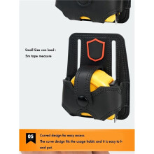 Conjunto de Fita Métrica Portátil com Bolsa de Ferramentas de Fita Métrica em Couro Microfibra Espessada Cinto de Ferramentas de Reparação