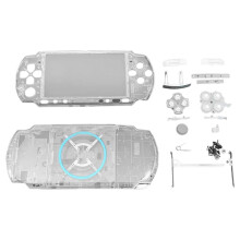 Transparent Full Cover Protective Case Kit with Buttons Kit with Screws Full Housing Shell Full Set for PSP3000 Version