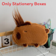 (Brown) Creative Pen Plush Holder With Large Storage For Students Gift Ideas And