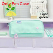 (Green) Durable Waterproof Pencil Case With Memory Material And Space For Students Girls