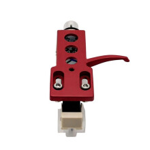 Red Turntable Headshell with AT-3600L Magnetic Cartridge Stylus Pre-Mounted for LP Vinyl Record Players Phonographs A