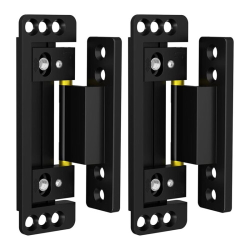2 Pack Ultra-Thin Hidden Door Hinges, Adjustable Concealed Hinges, Silent Smooth 110 Opening Hinges