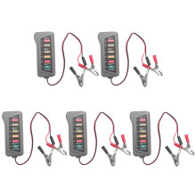 5X Tester per Batteria E Alternatore per Auto A 12V - Verifica Condizioni Batteria E Ricarica 'Alternatore (Indicatore LED)