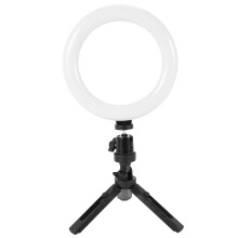 6 inch Ring Light with Adjustable Stand LED with Dimmable 3 Light Mode for YouTube Live Stream Makeup Photography