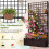 Metal Raised Garden Bed with Trellis - Black 7