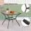Square Patio Dining Table, Brown & Black, Metal Frame 7