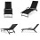 Outdoor Chaise Lounge Set, Adjustable Backrest, Black 4