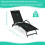 Outdoor Chaise Lounge Set, Adjustable Backrest, Black 5