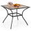 Square Patio Dining Table, Brown & Black, Metal Frame 4