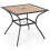 Square Patio Dining Table, Brown & Black, Metal Frame 3