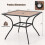 Square Patio Dining Table, Brown & Black, Metal Frame 5