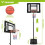 Aro de baloncesto ajustable con tablero y balón 2